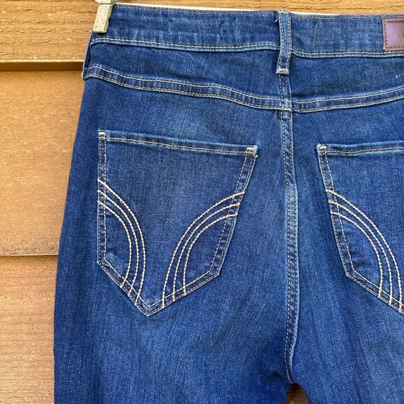 Hollister High-Rise Super Skinny Classic Stretch Distressed Blue Jeans Size 27 - Picture 14 of 15